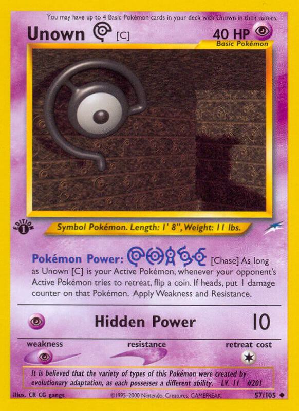 Unown [C] Pokemon card from Neo Destiny