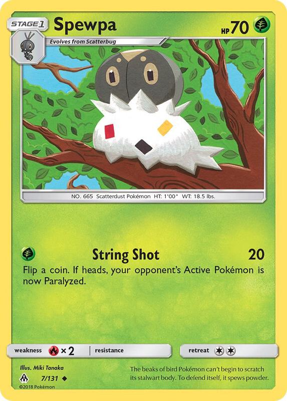 Spewpa Pokemon card from SM - Forbidden Light