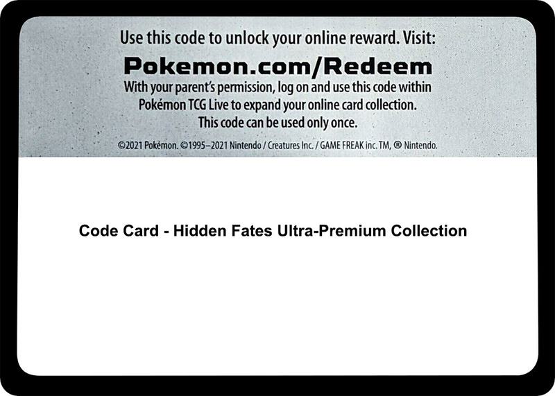 Code Card - Hidden Fates Ultra-Premium Collection Pokemon card from Hidden Fates
