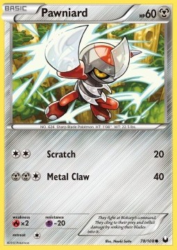 Pawniard Pokemon card from Dark Explorers