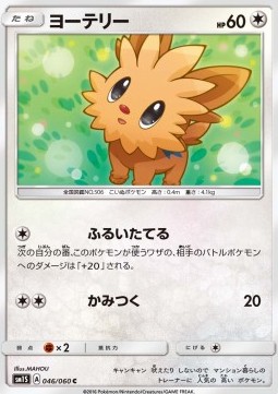 Lillipup Pokemon card from Collection Sun