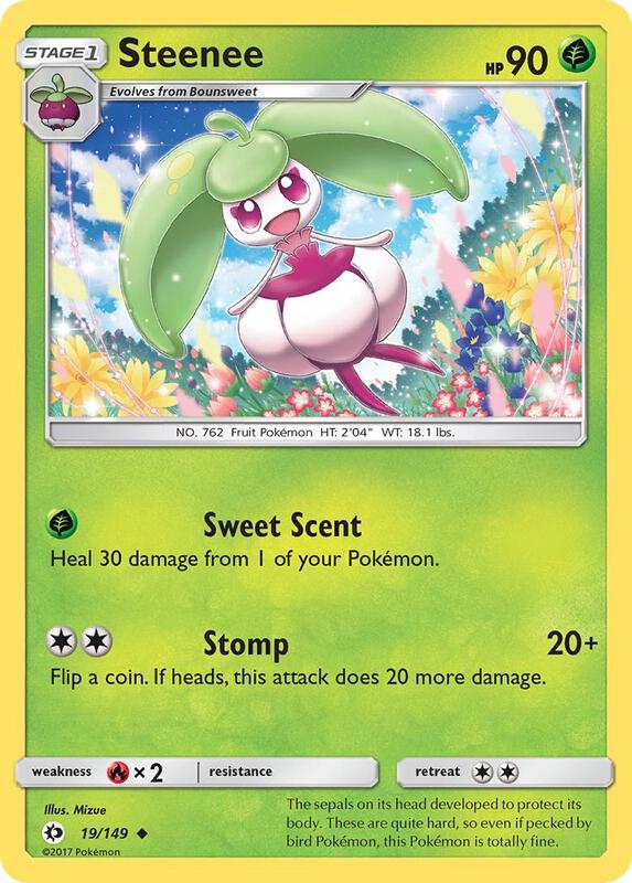 Steenee Pokemon card from SM Base Set