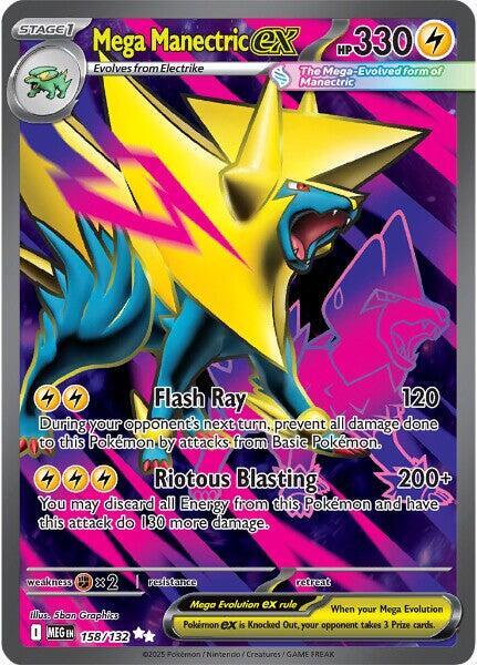 Mega Manectric ex Pokemon card from ME01: Mega Evolution
