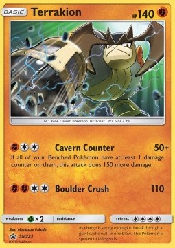 Terrakion (Holo) Pokemon card from SM Black Star Promos