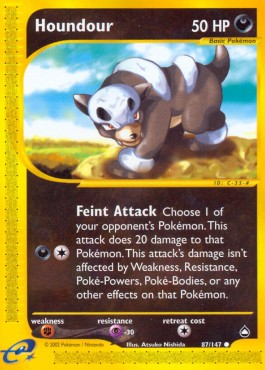 Houndour (Holo) Pokemon card from Aquapolis