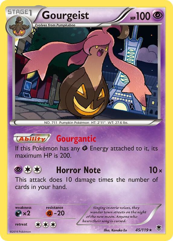 Gourgeist Pokemon card from XY - Phantom Forces