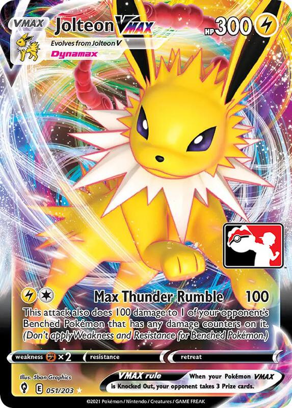 Jolteon VMAX Pokemon card from Prize Pack Series Cards