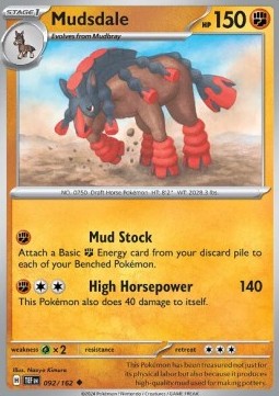 Mudsdale Pokemon card from Temporal Forces