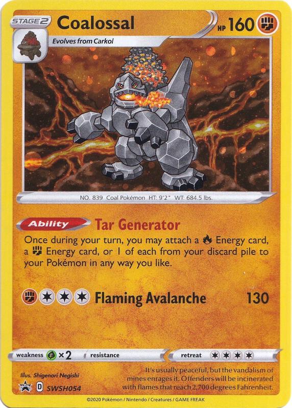 Coalossal - SWSH054 Pokemon card from SWSH: Sword & Shield Promo Cards
