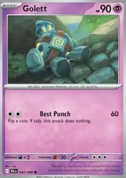 Golett Pokemon card from Black Bolt