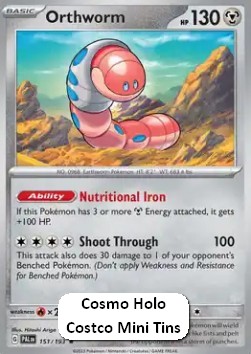 Orthworm Pokemon card from Paldea Evolved