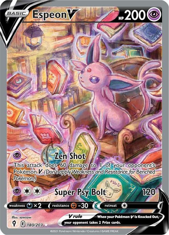 Espeon V (Alternate Full Art) Pokemon card from SWSH07: Evolving