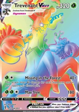 Trevenant VMAX Pokemon card from Evolving Skies