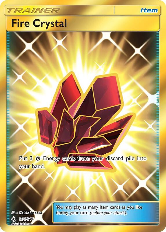 Fire Crystal (Secret) Pokemon card from SM - Unbroken Bonds