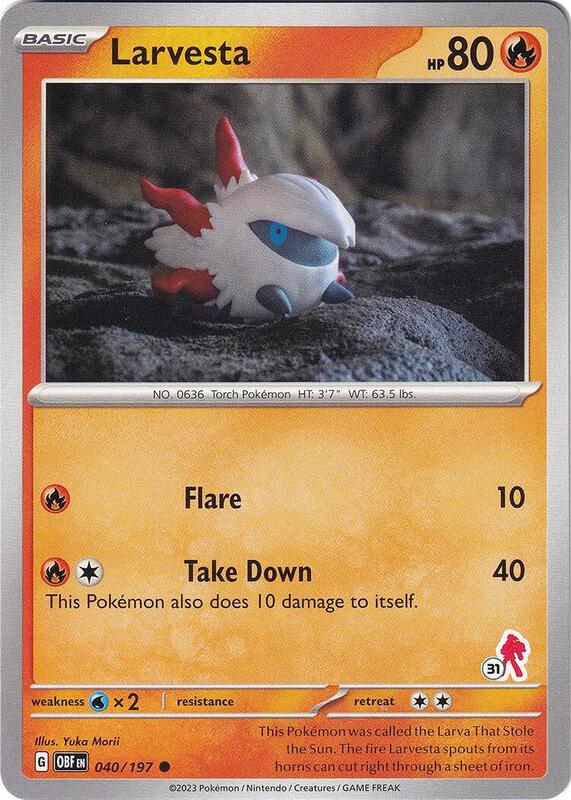 Larvesta - Armarouge 31 Pokemon card from Battle Academy 2024
