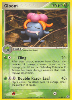 Gloom Pokemon card from EX Hidden Legends