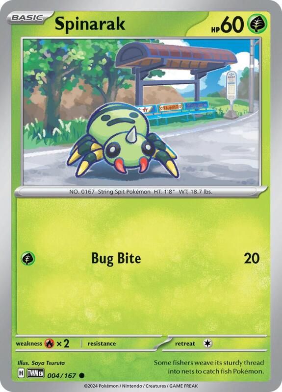 Spinarak Pokemon card from SV06: Twilight Masquerade