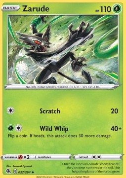 Zarude (Holo) Pokemon card from Fusion Strike