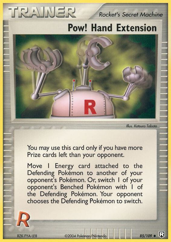 Pow! Hand Extension Pokemon card from Team Rocket Returns