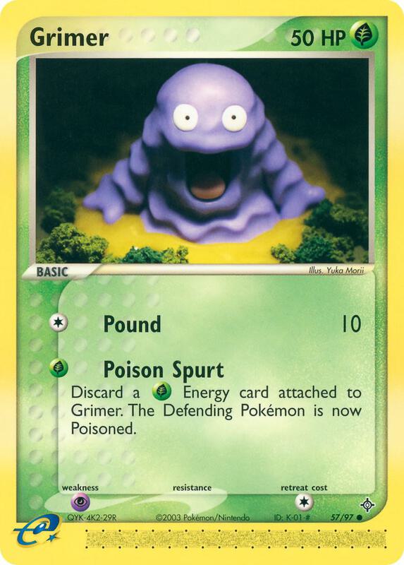 Grimer Pokemon card from Dragon