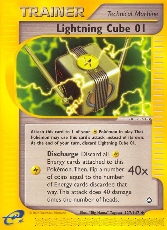 Lightning Cube 01 Pokemon card from Aquapolis
