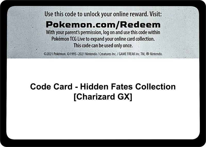 Code Card - Hidden Fates Collection [Charizard GX] Pokemon card from Hidden Fates