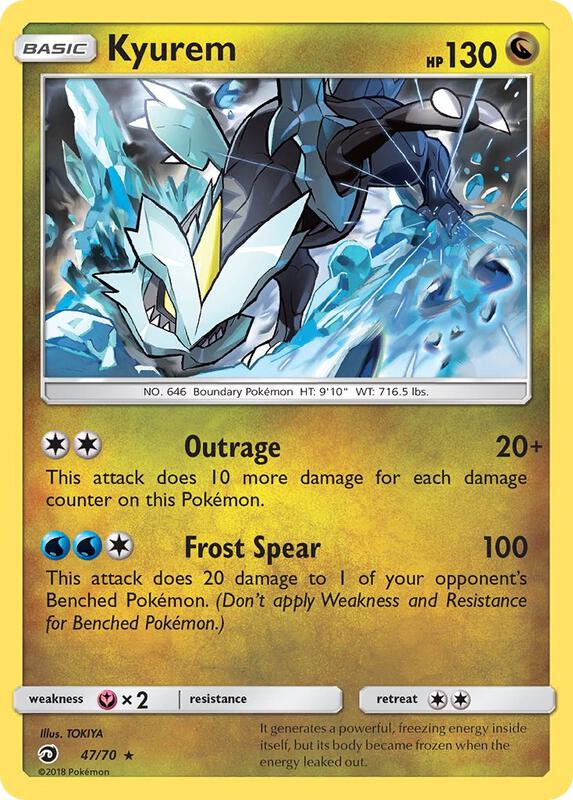 Kyurem Pokemon card from Dragon Majesty