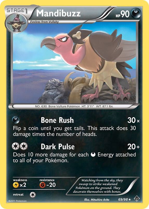 Mandibuzz Pokemon card from Emerging Powers
