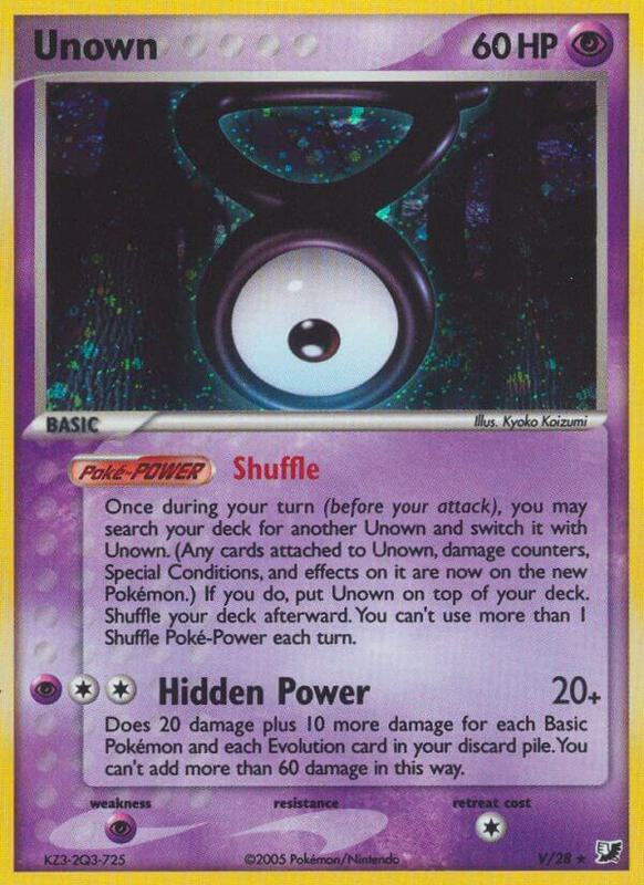 Unown (V) Pokemon card from Unseen Forces