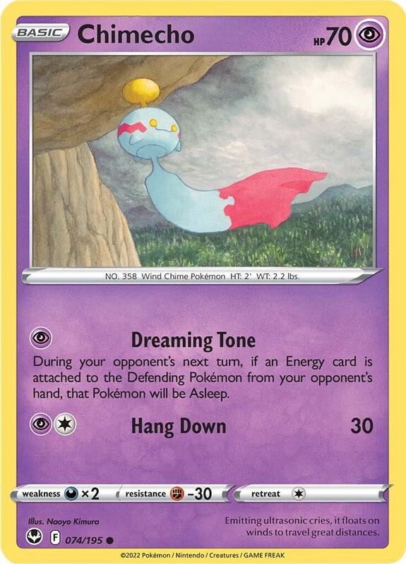 Chimecho Pokemon card from SWSH12: Silver