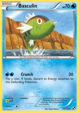 Basculin Pokemon card from Black White