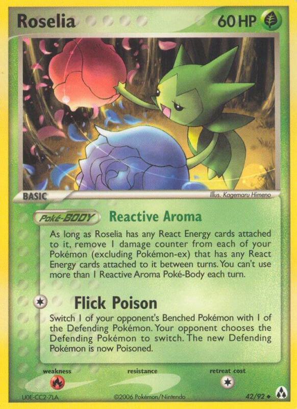 Roselia Pokemon card from Legend Maker