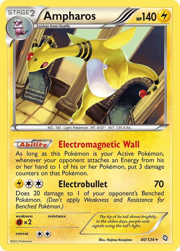 Ampharos Pokemon card from Dragons Exalted