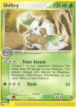Shiftry Pokemon card from EX Sandstorm