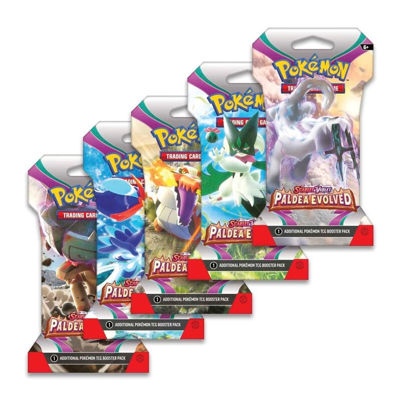 Paldea Evolved Sleeved Booster Pack Art Bundle [Set of 5] Pokemon card from SV02: Paldea Evolved