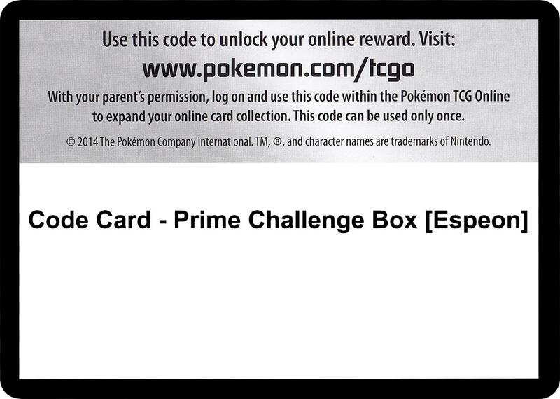 Code Card - Prime Challenge Box [Espeon] Pokemon card from Noble Victories