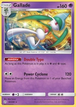 Gallade (Holo) Pokemon card from Cosmic Eclipse