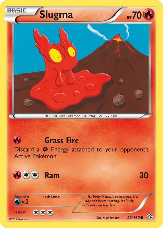 Slugma Pokemon card from XY - Primal Clash