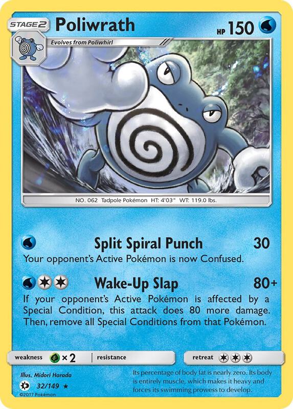 Poliwrath Pokemon card from SM Base Set