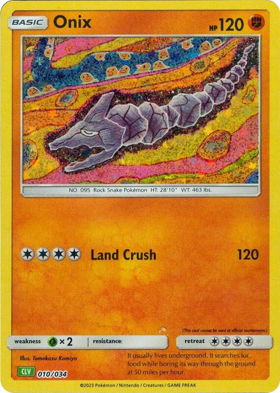 Onix Pokemon card from Trading Card Game Classic