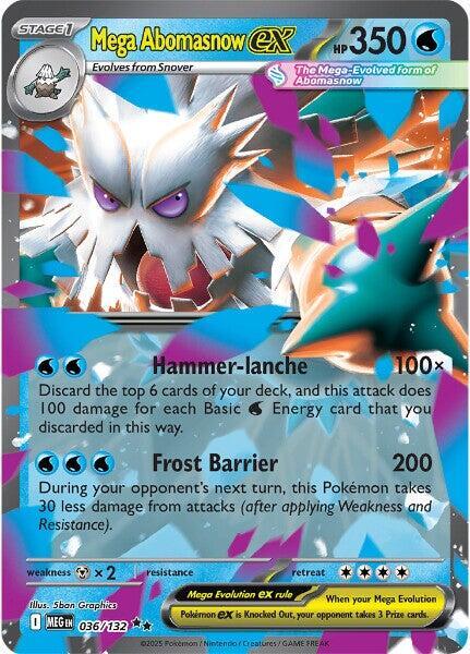 Mega Abomasnow ex Pokemon card from ME01: Mega Evolution