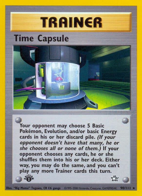 Time Capsule Pokemon card from Neo Genesis