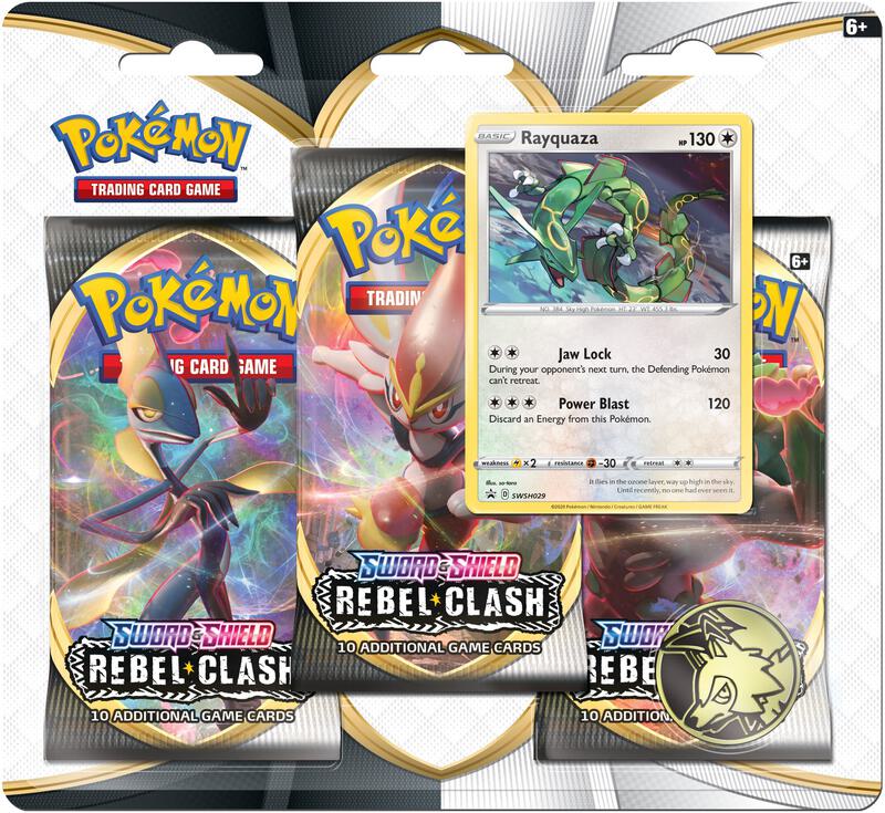 Rebel Clash 3 Pack Blister [Rayquaza] Pokemon card from SWSH02: Rebel Clash