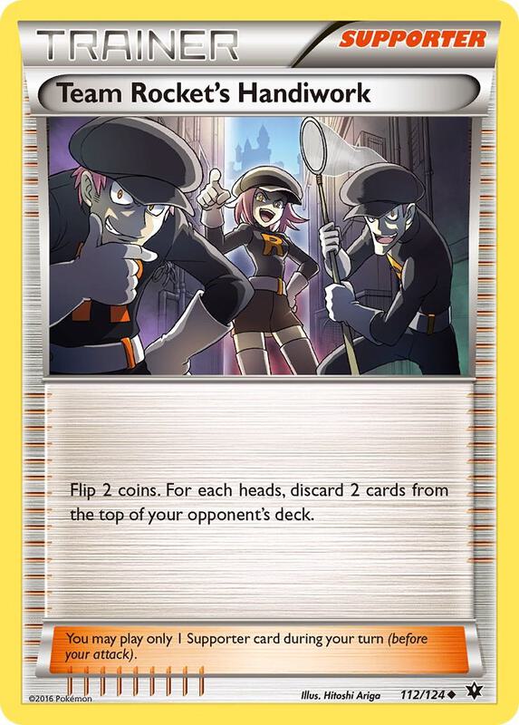 Team Rocket's Handiwork Pokemon card from XY - Fates Collide