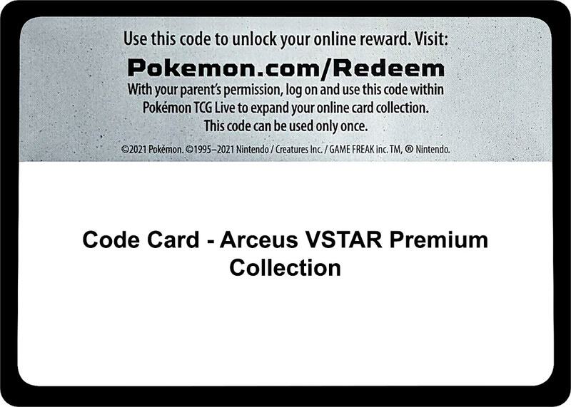 Code Card - Arceus VSTAR Premium Collection Pokemon card from SWSH11: Lost