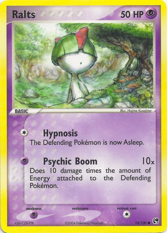 Ralts Pokemon card from EX Battle Stadium