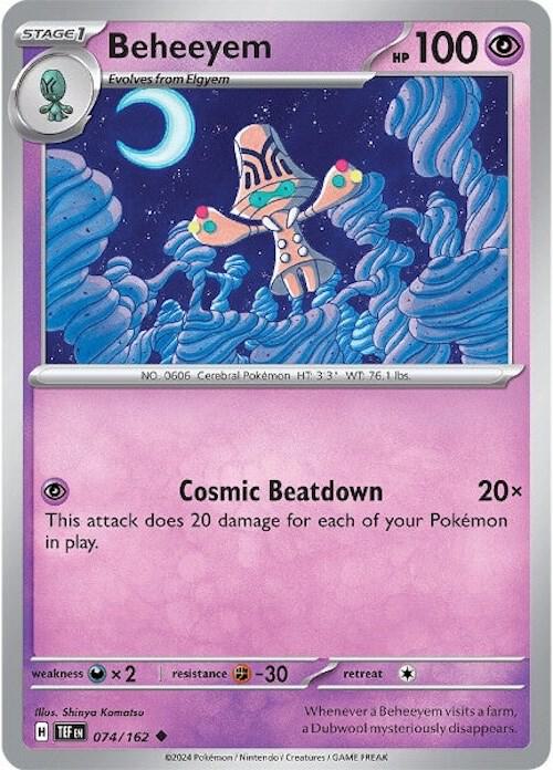 Beheeyem Pokemon card from SV05: Temporal Forces