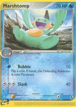 Marshtomp Pokemon card from EX Ruby Sapphire