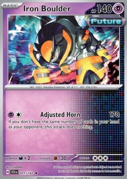 Iron Boulder Pokemon card from Stellar Crown