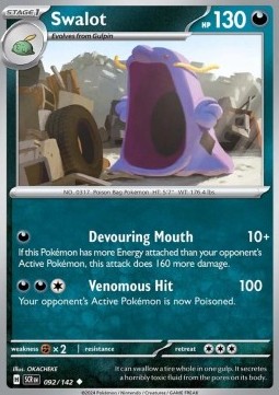 Swalot Pokemon card from Stellar Crown